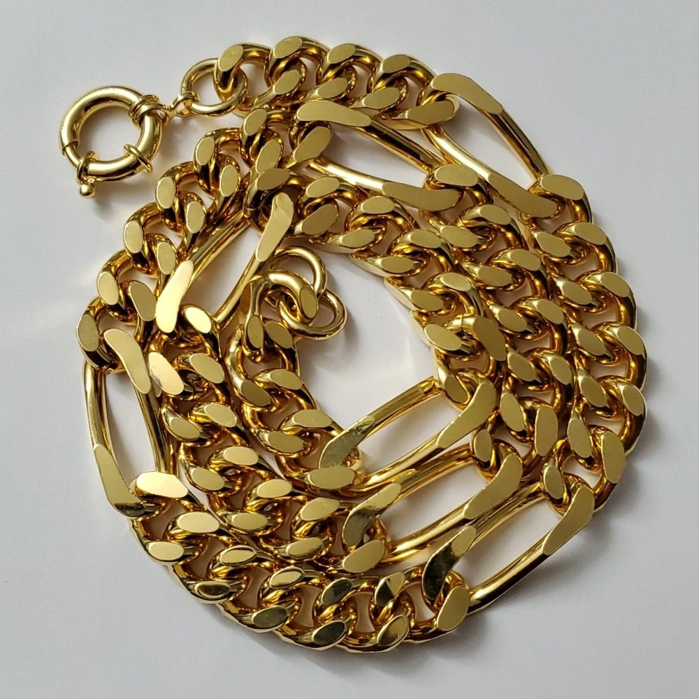 Men’s 18K Gold Plated Heavy Miami Link Chain – 20–21” / Power Statement Necklace
